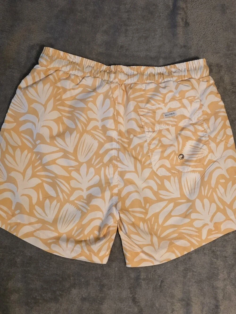 Allfenix Wilo Botanical Swim Shorts Yellow White Size Medium